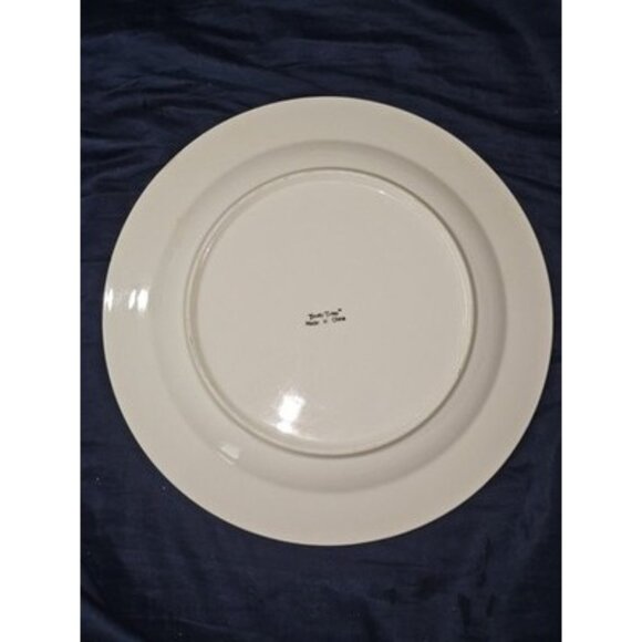 Totally Today Dinner Plate All White Gold Trim & Inner Band - Picture 11 of 12